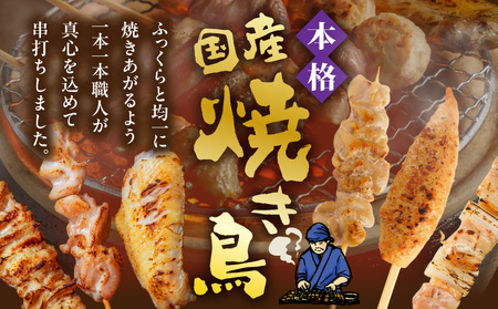 職人串打ちの本格焼き鳥48本!!≪みやこんじょ特急便≫_12-3307-Q_(都城市) 焼鳥串 生冷凍串 冷凍生肉 もも 皮 手羽 小肉 砂肝 ぼんじり ねぎま ハラミ せせり つくね 6本入り 8P 計1.6kg BBQ 鶏肉 国産 小分け