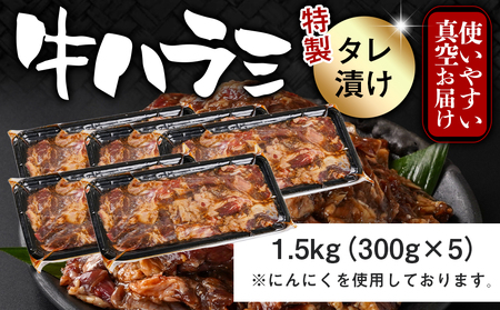 牛ハラミ タレ漬け1.5kg_14-3304_(都城市)  味付き 牛肉 真空 小分け