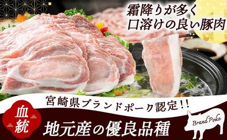 観音池ポークのロースしゃぶしゃぶ 2kg_MJ-1555_(都城市) 都城産 ブランドポーク 観音池ポーク ネッカリッチ ロース しゃぶしゃぶ肉