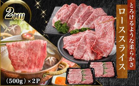 まるゆうの宮崎牛定期便 (10回)_T227-10-N401_(都城市) 宮崎県産 宮崎牛 ローススライス サーロインステーキ リブロース 霜降り モモスライス 定期便