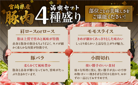 宮崎県産豚肉バラエティ2.3kgセット_MJ-N206_(都城市) 宮崎県産豚 バラスライス 肩ロース又はローススライス モモスライス 小間切れ 豚肉