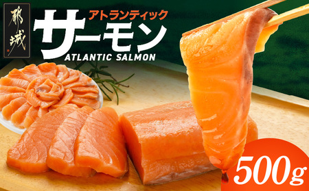 アトランティックサーモン500g_AA-M302_(都城市) アトランティックサーモン サーモン 急速冷凍 海鮮丼 カルパッチョ ムニエル