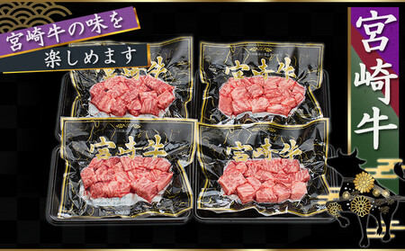 【☆クリスマス☆】宮崎牛モモサイコロステーキ800g≪12月20日~23日お届け≫_MJ-8411-OJX