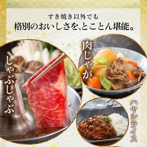 【職人カット】宮崎牛すき焼セット_MJ-J706_(都城市) 宮崎県産 宮崎牛 肉質等級 A4以上 黒毛和牛 すき焼き スライス