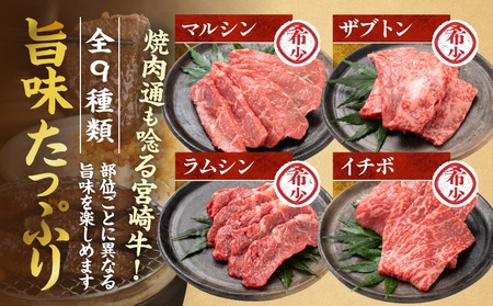 【2026年2月お届け】【数量限定】宮崎牛9種盛り焼肉セット_22-3101-2602