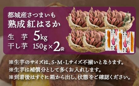 熟成紅はるか5kg&干し芋150g×2袋_MJ-I202_(都城市) 都城産 熟成紅はるか さつまいも 5kg 干し芋 150g スイーツ