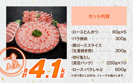 【2026年2月お届け】「高城の里」わくわく4.1kgセット(真空)_22-8401-s-2602