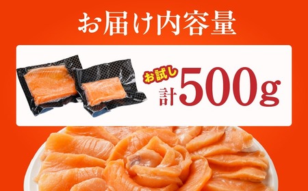【☆クリスマス☆】アトランティックサーモン500g≪12月20日～23日お届け≫_AA-M302-OJX_(都城市) アトランティックサーモン サーモン 急速冷凍 海鮮丼 カルパッチョ ムニエル