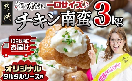 宮崎県産鶏チキン南蛮3.0kgセット≪みやこんじょ特急便≫_17-1508-Q_(都城市) 宮崎県産鶏 小分け ソウルフード 冷凍 肉