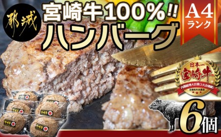 宮崎牛100%手ごねハンバーグ6個_AA-2602
