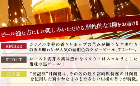 KIRISHIMA BEER 3種3本セット≪通好みセレクト≫_AA-0103_(都城市) 霧島地ビール 霧島酒造 アンバー スタウト 発泡酒 日向夏 各330ml 3本セット おうち時間