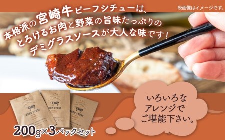 とろける宮崎牛ビーフシチュー3パックセット_AA-H301_(都城市) 宮崎牛ビーフシチュー 200g×3P 洋食 看板メニュー とっておき ディナー おかず
