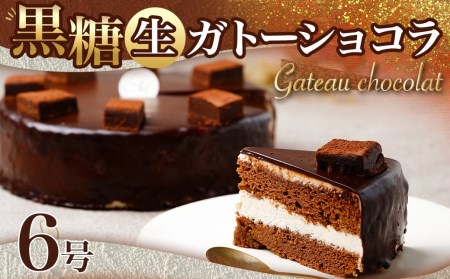 黒糖生ガトーショコラ 6号_17-C201_(都城市) 黒糖生ガトーショコラ 1台 約550g 6号 ケーキカット対応可 冷凍 ティータイム
