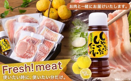 全部真空小分け!都城産豚「ゆずポーク」のしゃぶしゃぶ700g(ゆずたれ付き)_AA-1411_(都城市)都城産豚 ゆずポーク 真空パック ロース バラ モモ しゃぶしゃぶ ゆずしゃぶたれ