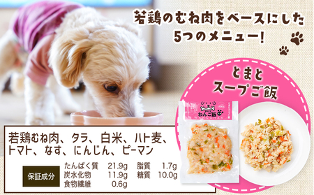手づくり☆わんご飯『チキチキセット』_12-J502_(都城市) 犬用 手づくりご飯 鶏ごぼうご飯/なんこつ/レバー サーモンリゾット すき焼き風ご飯 とまとスープご飯 ドッグフード ペットフード