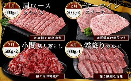 黒毛和牛の本気!食べ尽くし12ヶ月定期便_TAC12-4201_(都城市) 国産 黒毛和牛 和牛 肩ローススライス サーロインステーキ 小間切り落とし 霜降りカルビ モモステーキ 赤身カルビ ロース焼肉 モモスライス ローススライス ヒレステーキ 定期便