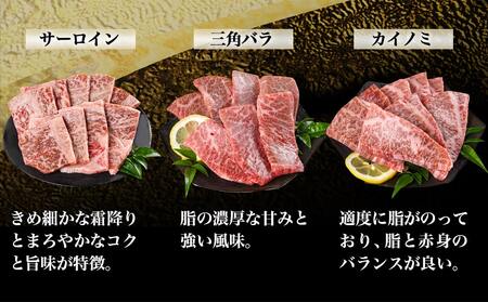 【黒毛和牛】焼肉6種盛り食べ比べセット(真空包装)_33-4201_(都城市) 国産 黒毛和牛 真空 各約200g サーロイン 三角バラ カイノミ クリミ ササバラ 中落ち 焼肉 6種類 