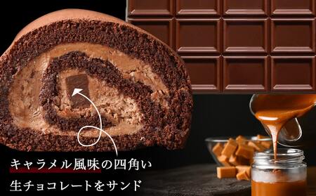 ベネズエラ産チョコ使用～とろけるような『生チョコロール』♪≪みやこんじょ特急便≫_AA-C212-Q_(都城市) スイーツ ケーキ 生チョコロール 16cm 1本