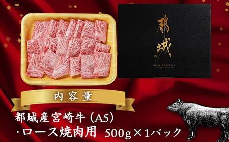 宮崎牛(A5)ロース焼肉用500g_AD-0114_(都城市) 牛肉 最高級A5ランク 5等級 都城産 ブランド牛 ロース肉 焼肉用