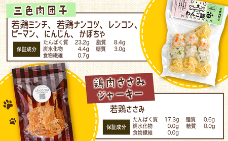 手づくり☆わんご飯「ご褒美セット」_AA-J501_(都城市) わんちゃん用 手づくり 無添加 保存料無し 安心 安全 三色肉団子 ジャーキー 