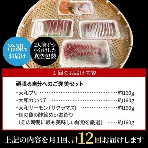 【12ヶ月定期便】頑張る自分へのご褒美セット N072-YH062