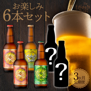 【3ヶ月定期便】宮崎ひでじビールお楽しみ6本セット N073-YZD0104