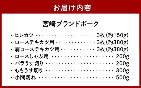 【宮崎ブランドポーク】食べ比べセット合計約2.1kg N061-YB724