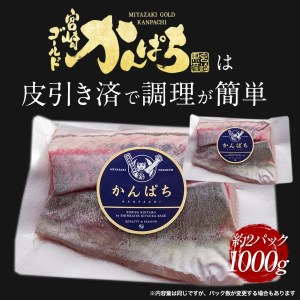 鰤屋金太郎【冷凍】かんぱちスキンレスロイン1000g N018-YB447-2