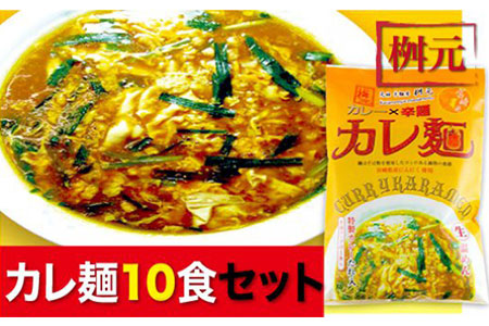 B903 元祖辛麺 桝元 生麺パックカレ麺10食セット