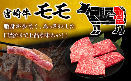 【6月末までにお届け】【畜産農家応援】数量限定 厳選 宮崎牛 赤身 ステーキ 計500g 粗挽きウインナー 牛肉 国産 鉄板焼き BBQ バーベキュー 人気 黒毛和牛 モモ A4 A5 等級 ギフト 贈答 小分け 食品 選べる ミヤチク 宮崎県 日南市 送料無料_BC120-25-ZO-06