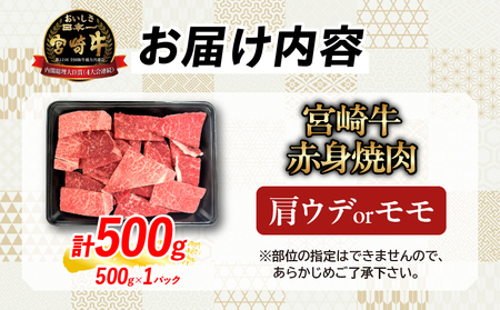 【4月末までにお届け】【畜産農家応援】数量限定 厳選 宮崎牛 赤身 焼肉 計500g 粗挽きウインナー_BD121-25-ZO2-04