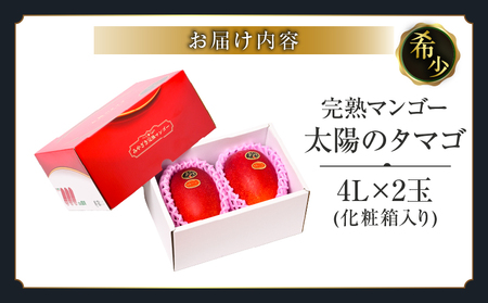 完熟マンゴー 太陽のタマゴ 4L × 2玉_IG5-25