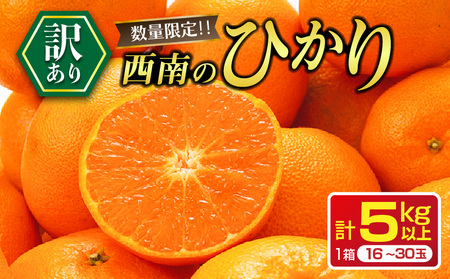 先行予約 訳あり 西南のひかり 5kg ご家庭用 みかん オレンジ フルーツ 果物 くだもの 柑橘 果実 果肉 デザート おやつ 国産 食品 おすそ分け おすそわけ 自宅用 人気 おすすめ 宮崎県 日南市 送料無料_BA82-24