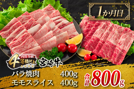 3か月 お楽しみ 定期便 宮崎牛 焼肉 スライス セット 総重量2.3kg 牛肉 ビーフ 黒毛和牛 国産 ブランド牛 ばら もも うで 肩ロース すき焼き しゃぶしゃぶ BBQ A4ランク以上 4等級以上 ご褒美 お祝い 記念日 おもてなし 食べ比べ お取り寄せ グルメ 送料無料_JC2-23