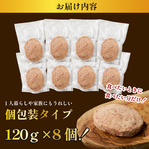 【宮崎県産黒毛和牛100％】黒毛和牛専門店の贅沢ハンバーグ（計8個） ハンバーグ 牛肉 牛肉100% 国産 冷凍 調理済 宮崎 惣菜 小林市 熟成ハンバーグ 黒毛和牛入りハンバーグ 大人気ハンバーグ 高級ハンバーグ