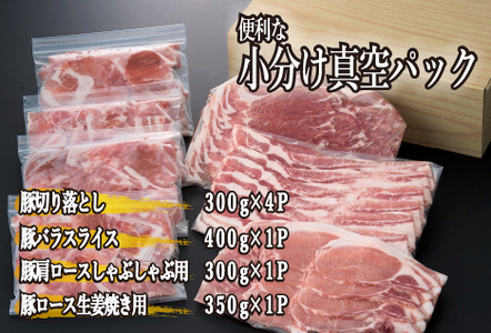 【部位4種食べ比べ！】九州産豚肉４種　贅沢セット　2.25kg（国産 豚 豚肉 バラ ロース しゃぶしゃぶ 大容量 冷凍 送料無料）