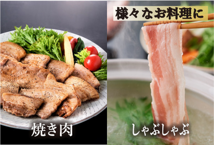 【食べ応え抜群！】厚さ10ｍｍ！九州産豚バラ焼肉、豚バラスライスセット　計1.8㎏