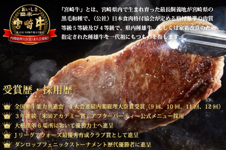 【生産者応援！】宮崎牛ロースステーキ250g（ 宮崎牛 国産 牛肉 和牛 霜降り ステーキ ロース 冷凍 送料無料）