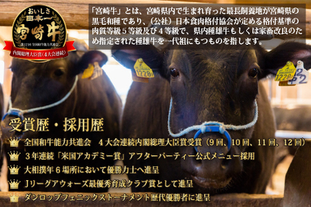 【内閣総理大臣賞受賞】A4等級以上 宮崎牛 ロースステーキ 300g（牛肉 黒毛和牛 畜産農家応援 ロース ステーキ 赤身 数量限定）