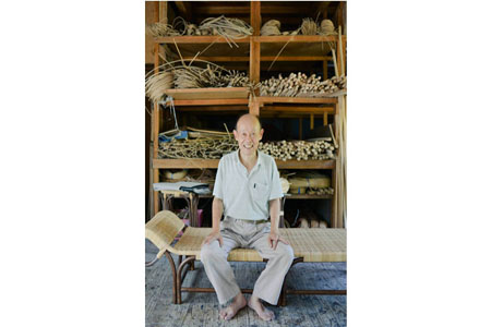 籐製丸スツール(橋之口籐工芸工房) スツール チェア 椅子