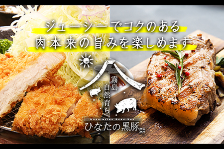 【牧場直販】ひなたの黒豚 本ロース詰め合わせ 880g（豚肉 黒豚 豚 しゃぶしゃぶ用 しゃぶしゃぶ とんかつ用 ロース 小分け 黒豚 人気黒豚 豚肉 ロース かごしま 黒豚 ロース しゃぶしゃぶ )