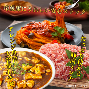 【地元ブランド豚】めぶ～豚 豚ミンチ 4.4kg（豚肉 白豚 豚 肉 お肉 ミンチ ミンチ肉 ひき肉 挽肉 ハンバーグ）