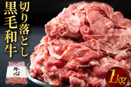 【人気精肉店からお届け】小林市産黒毛和牛切り落とし 1kg （牛肉 黒毛和牛 訳あり 切り落とし 小間切れ 赤身 小分け）