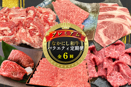 【定期便 全6回】宮崎県西ノ原牧場・なかにしプレミアム和牛バラエティ定期便（牛肉 黒毛和牛 すき焼き しゃぶしゃぶ モモ 定期便 A4 A5）