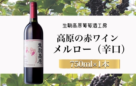 【高原の赤ワイン】メルロー（辛口） 国産ワイン 辛口ワイン 小林ワイン メルローワイン ギフトワイン