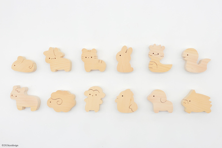 積み木 日本製 干支の積み木[夢作房てげてげ 宮崎県 日向市 452060766]