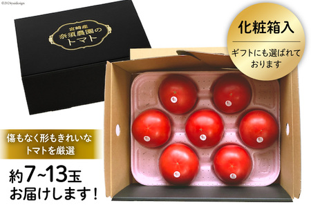 【期間限定発送】 トマト こだわりのホントに美味しい 高糖度トマト 7～13玉 化粧箱入り [奈須農園 宮崎県 日向市 452060935]