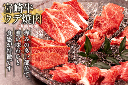 【畜産農家応援】 牛肉 焼肉 宮崎牛 ウデ 焼肉用 500g [ ミヤチク 宮崎県 日向市 452061598]