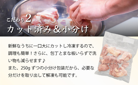 KU230-M15-2601＜2026年1月発送・数量限定＞ 小分け＆バラバラ！選べる！宮崎県産鶏むねカット 合計1.5kg (250g×6袋)