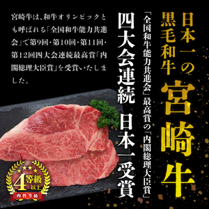 KU442 宮崎牛赤身ウデ肉400gと肩ロース300ｇの焼肉食べ比べセット（合計700g）